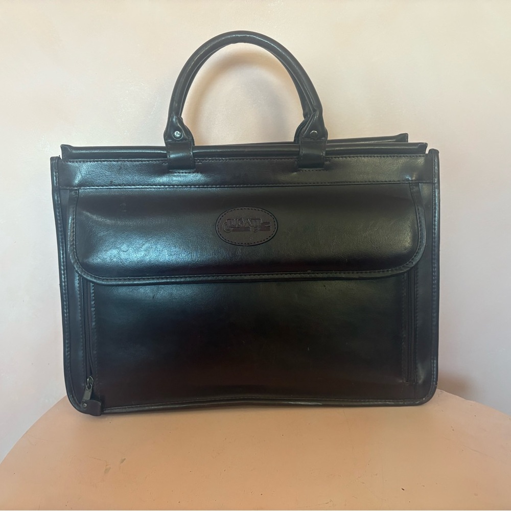 Bugatti Dark Leather Briefcase